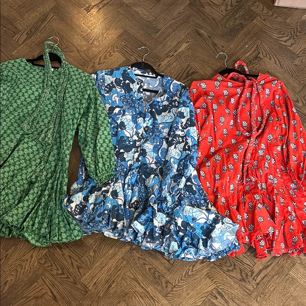 LOT OF THREE RHODE ELLA DRESSES SIZE XS